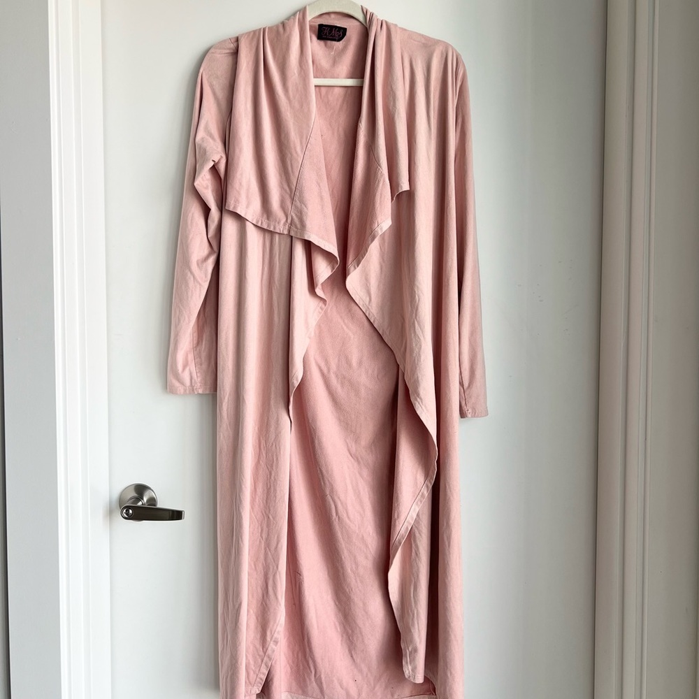 Hot Miami Styles Dusty Blush Belted Cardigan